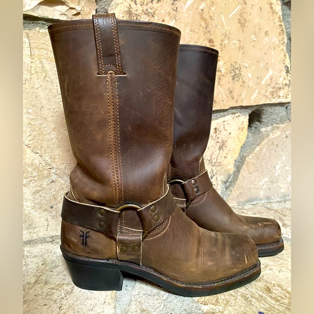 Women’s Frye Harness Boots. Color: Smoke